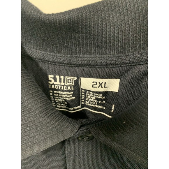 5.11 Tactical Shirt M 2XL Paramount Polo Black Pen Pocket Snap Button Workwear - Picture 3 of 3